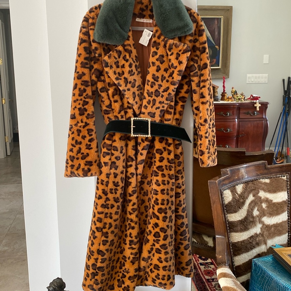 Leopard print coat